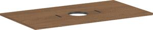 Hansgrohe Xilesa E Console avec découpe au centre pour lavabo à poser sans trou de robinetterie, 980x550x16mm, 54276550, 54276550