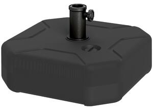 Outsunny Base per Ombrellone Quadrata Riempibile con Sabbia o Acqua fino a 25kg, Nero | Aosom Italy