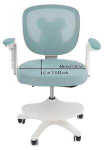 Sedia da scrivania, supporto ergonomico, regolabile in altezza, verde chiaro