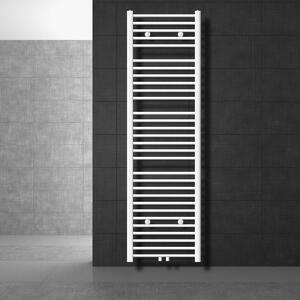 LuxeBath radiatore per bagno Sahara, 500x1800 mm, bianco, diritto con attacco centrale, senza elemento riscaldante