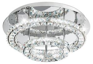 Toneria, plafoniera LED in cristallo, cromo 36W