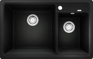 Blanco Legra 8 lavello in granito 78x50 cm nero 526223