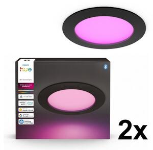 Philips - Confezione da 2 faretti da incasso per bagno LED RGBW dimmerabili Hue SLIM LED/12W/230V IP44