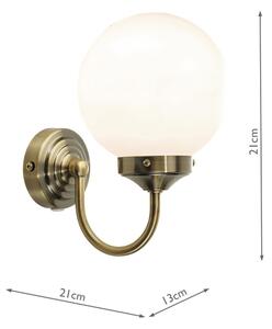Där Lighting BAR0775 - Applique da bagno BARCLAY 1xE14/40W/230V IP44 ottone