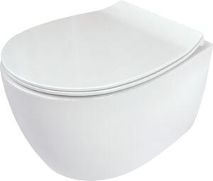 Deante Silia vaso wc con copriwater a discesa lenta sospeso senza brida bianco semiopaca CDLD6ZPW