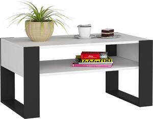 Akord Tavolino Da Salotto Domi Bianco/Nero 92X53X45 Cm