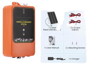 Dispositivo di recinzione elettrica, alimentato a energia solare, con un'area di protezione di 10 km, compatibile con prese a 220V (standard europeo)