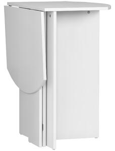 HOMCOM Tavolo da Pranzo Pieghevole Salvaspazio in Legno, 90x60x74cm, Bianco|Aosom