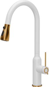 Quadron Jessica Q Line rubinetto da cucina verticale bianco-rame 3573591_WHMPVDC1