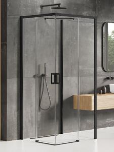 New Trendy Prime Black box doccia 90x90 cm quadrato nero opaca/vetro trasparente K-0998