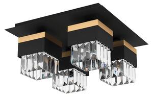Eglo 900302 BARRANCAS E14 plafoniera a 4 ganci 380x380mm oro nero
