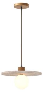 Lampada a sospensione in pietra naturale LANDO oro-bianca 1xG9x8W pietra, dimensioni: 150x25x25 cm IP20 Maxlight