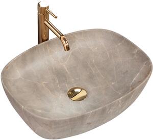 Rea Freja lavabo 51x39.5 cm rettangolare da appoggio grigio/pietra-marrone/beige REA-U6647