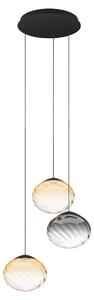 Lampada a sospensione Pantoja, nera, diametro 52 cm