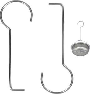 Set di 2 estrattori per doccia in acciaio inossidabile, estrattori per scarichi da cucina, gancio per la pulizia, estrattori per scarichi color argento