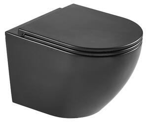 Hagser Beno vaso wc sospeso senza brida nero opaco HGR80000042