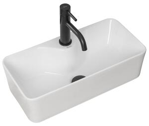 Rea Mery lavabo 50.5x25 cm rettangolare da appoggio bianco REA-U0699