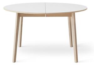 Tavolo da pranzo rotondo estensibile con piano bianco e pannello extra ø 130 cm Single - Hammel Furniture