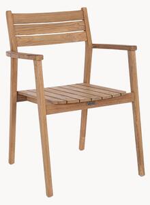 Set di 2 sedie da giardino impilabili in legno di teak Adriel