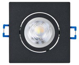 EGLO Set di 3 faretti da incasso Saliceto, con dimmer, faretti a soffitto quadrati in alluminio nero, luce bianco caldo, 8,8 x 8,8 cm