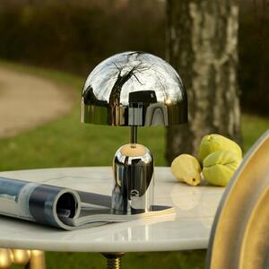 Tom Dixon Lampada da tavolo a batteria BELL PORTABLE, argento, 28 cm IP44 dimmerabile, Cromo / Argento, Soggiorno / Sala da pranzo, Plastica, Design