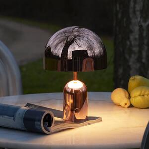 Tom Dixon Lampada da tavolo a batteria BELL PORTABLE, rame, 28 cm IP44 dimmerabile, Rame, Soggiorno / Sala da pranzo, Plastica, Design