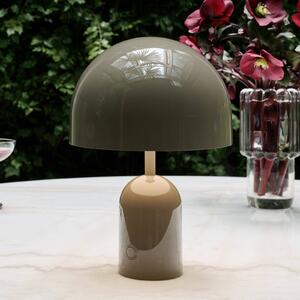 Tom Dixon Lampada da tavolo a batteria BELL PORTABLE, taupe, 28 cm IP44 dimmerabile, Soggiorno / Sala da pranzo, Plastica, Design