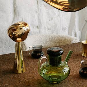 Tom Dixon lampada LED da tavolo a batteria Melt, color oro, altezza 29 cm dimmerabile, Ottone / Oro, Plastica, Design