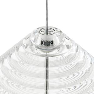 Tom Dixon lampada LED a sospensione Press Cone, Ø 34 cm, trasparente