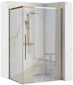 Rea Solar Gold box doccia 90x90 cm quadrato oro lucida/vetro trasparente REA-K4900