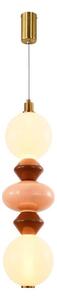 Lampadario LED a cavo FLORES LED/15W/230V oro/arancione/marrone