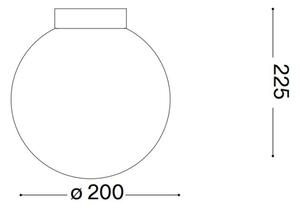 Ideal Lux - Applique CARTA 1xE27/25W/230V diametro 20 cm bianco