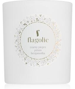 Flagolie White Label Black Pepper, Musk, Bergamot candela profumata 150 g