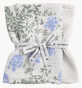 Set di 2 coperte in mussola di cotone Plumbago