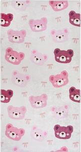 Tappeto per bambini rosa e avorio lavabile 60x100 cm Cute Teddies Pink – Vitaus