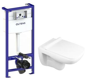 Set modulo di installazione Oltens Triberg 50001000, vaso WC con copriwater a discesa lenta Oltens Ribe 42011000