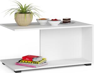 Tavolino da caffè MARGO BIANCO Design Elegante e Pratico 90 cm 45 cm 50 cm