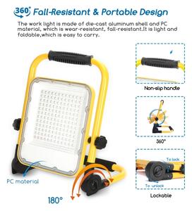 Aigostar - Proiettore ricaricabile dimmerabile LED/100W/5V 6500K IP65 15000 mAh