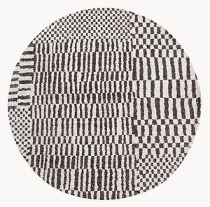 Tappeto rotondo jacquard lavabile da interno-esterno Berber