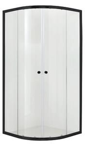 Hagser Andrea box doccia 90x90 cm semicircolare nero opaca/vetro trasparente HGR22000020