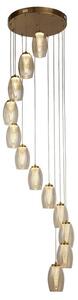 Cyclone 12lt pendant - metallo bronzo e bicchiere di champagne