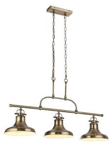 Lampada a sospensione dallas 3lt bar - metallo ottone anticato