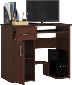 Scrivania 90 cm Wenge JAY - Scrivania elegante e funzionale con cassetto e ripiano estraibile