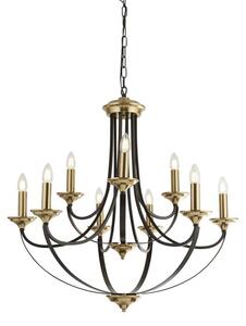 Pendente belfry 9lt - bronzo scuro e metallo marrone