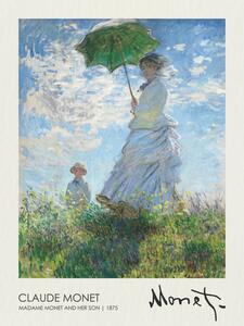 Riproduzione Madame Monet and Her Son 1875, Claude Monet