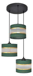 Lampadario a sospensione con filo HELEN 3xE27/15W/230V verde/oro