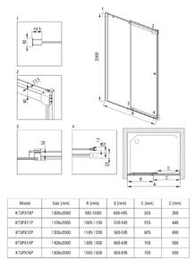 Deante Kerria Plus porta doccia 100 cm scorrevole cromo lucida/vetro trasparente KTSP010P