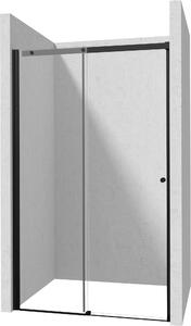 Deante Kerria Plus porta doccia 140 cm scorrevole nero opaca/vetro trasparente KTSPN14P
