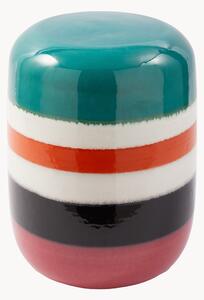 Tavolino rotondo fatto a mano Striped Pill
