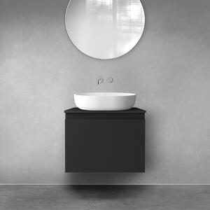 Oltens Vernal armadietto 60x45.6x47 cm sottolavabo sospeso nero 60013300